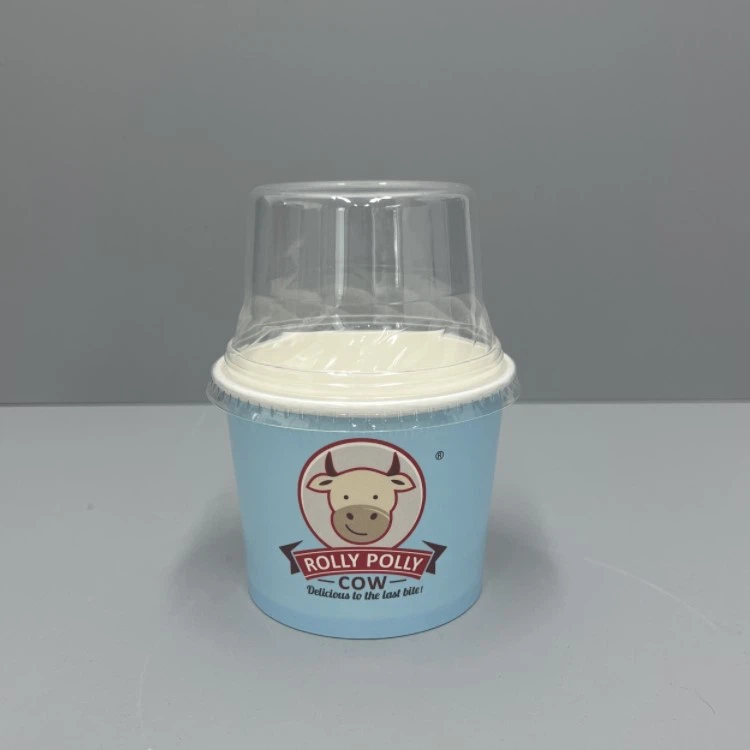 12oz ice cream paper tub with plastic lid