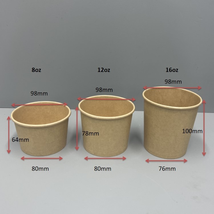 8oz and 12oz kraft soup containers 8oz and 12oz kraft soup containers